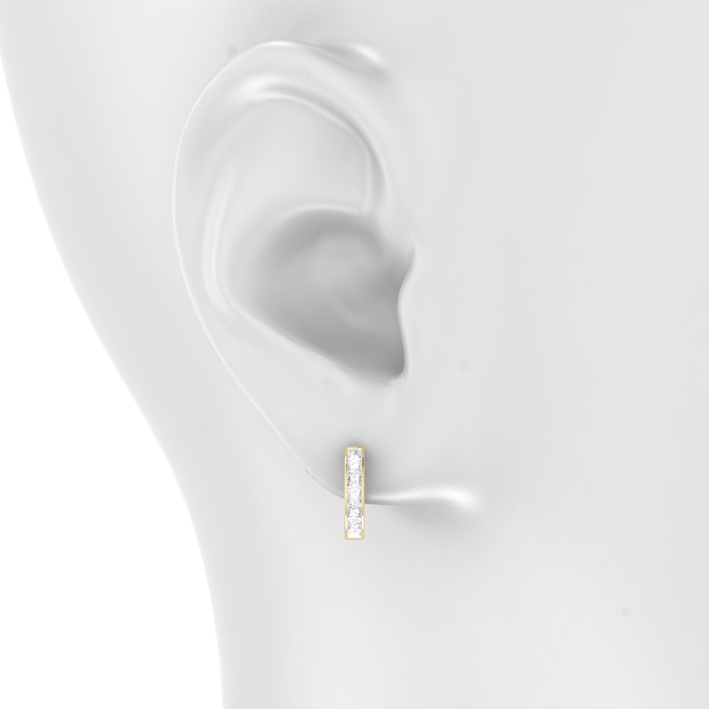 Doris | 18k Yellow Gold 9.5 mm Diamond Hoop Piercing