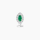 Eirene | Halo Marquise Emerald & Diamond Floating Navel Piercing
