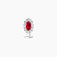 Eirene | Halo Marquise Ruby & Diamond Floating Navel Piercing