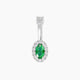 Eirene | Halo Oval Emerald & Diamond Belly Piercing