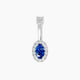 Eirene | Halo Oval Sapphire & Diamond Belly Piercing