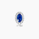 Eirene | Halo Oval Sapphire & Diamond Floating Navel Piercing