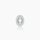 Eirene | Boucle d'Oreille Halo Diamant Ovale