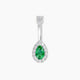 Eirene | Halo Pear Emerald & Diamond Belly Piercing