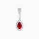 Eirene | Halo Pear Ruby & Diamond Belly Piercing