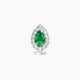 Eirene | Halo Pear Emerald & Diamond Floating Navel Piercing
