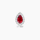 Eirene | Halo Pear Ruby & Diamond Floating Navel Piercing