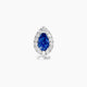 Eirene | Halo Pear Sapphire & Diamond Floating Navel Piercing