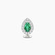 Eirene | Halo Pear Emerald & Diamond Floating Navel Piercing