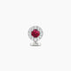 Eirene | Halo Round Ruby & Diamond Floating Navel Piercing