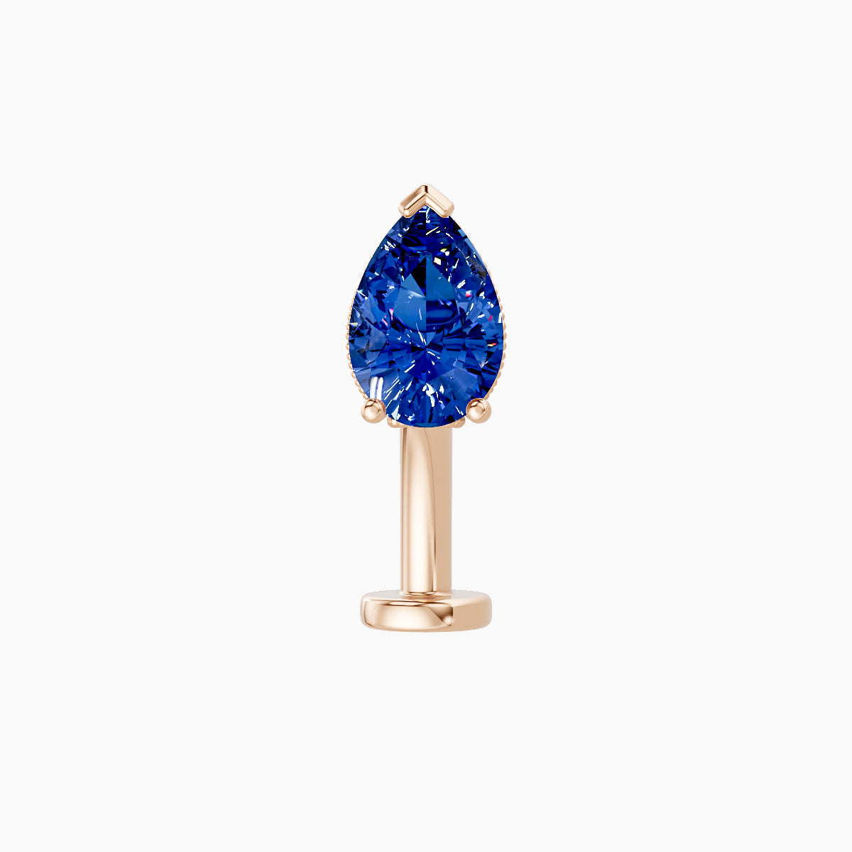 Elvira | 18k Rose Gold 10 mm 7 mm Sapphire & Diamond Floating Navel Piercing