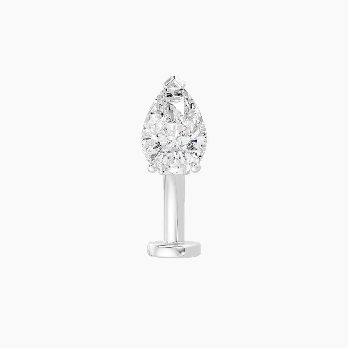 Elvira | 18k White Gold 7 mm 10 mm Diamond Floating Navel Piercing
