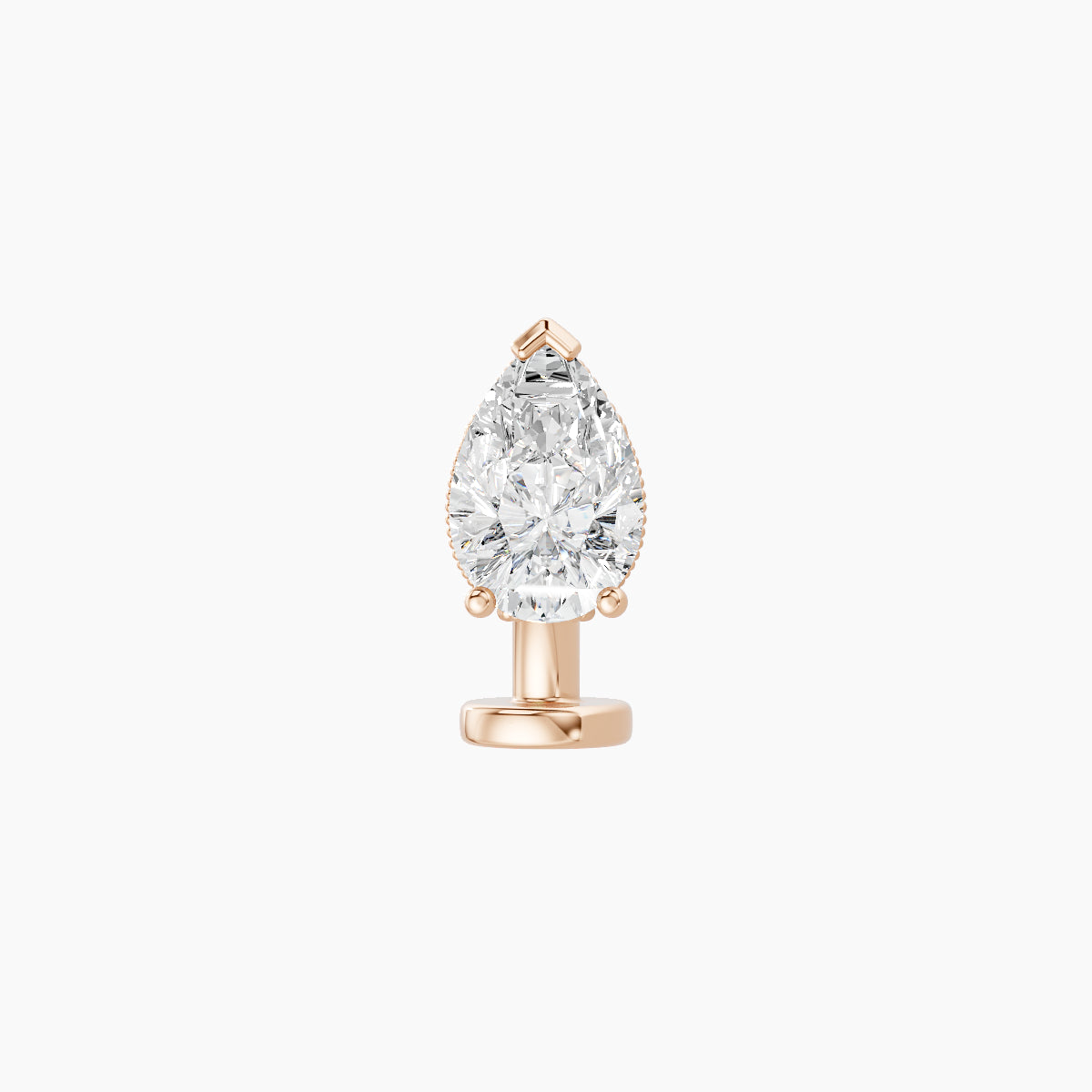 Elvira | 18k Rose Gold 7 mm 6 mm Diamond Floating Navel Piercing