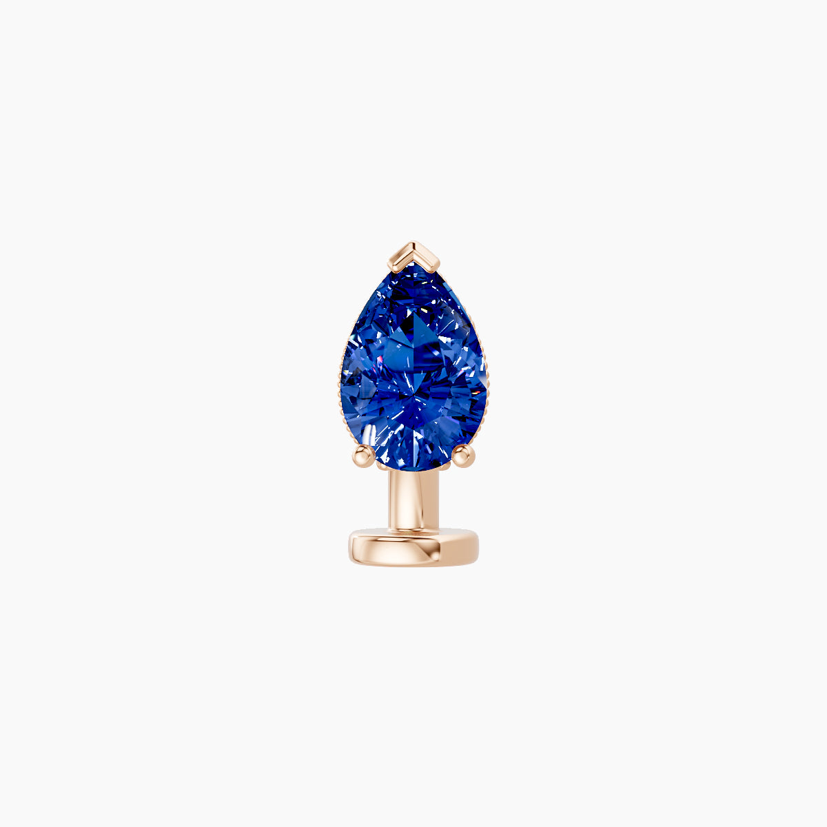 Elvira | 18k Rose Gold 6 mm 7 mm Sapphire & Diamond Floating Navel Piercing