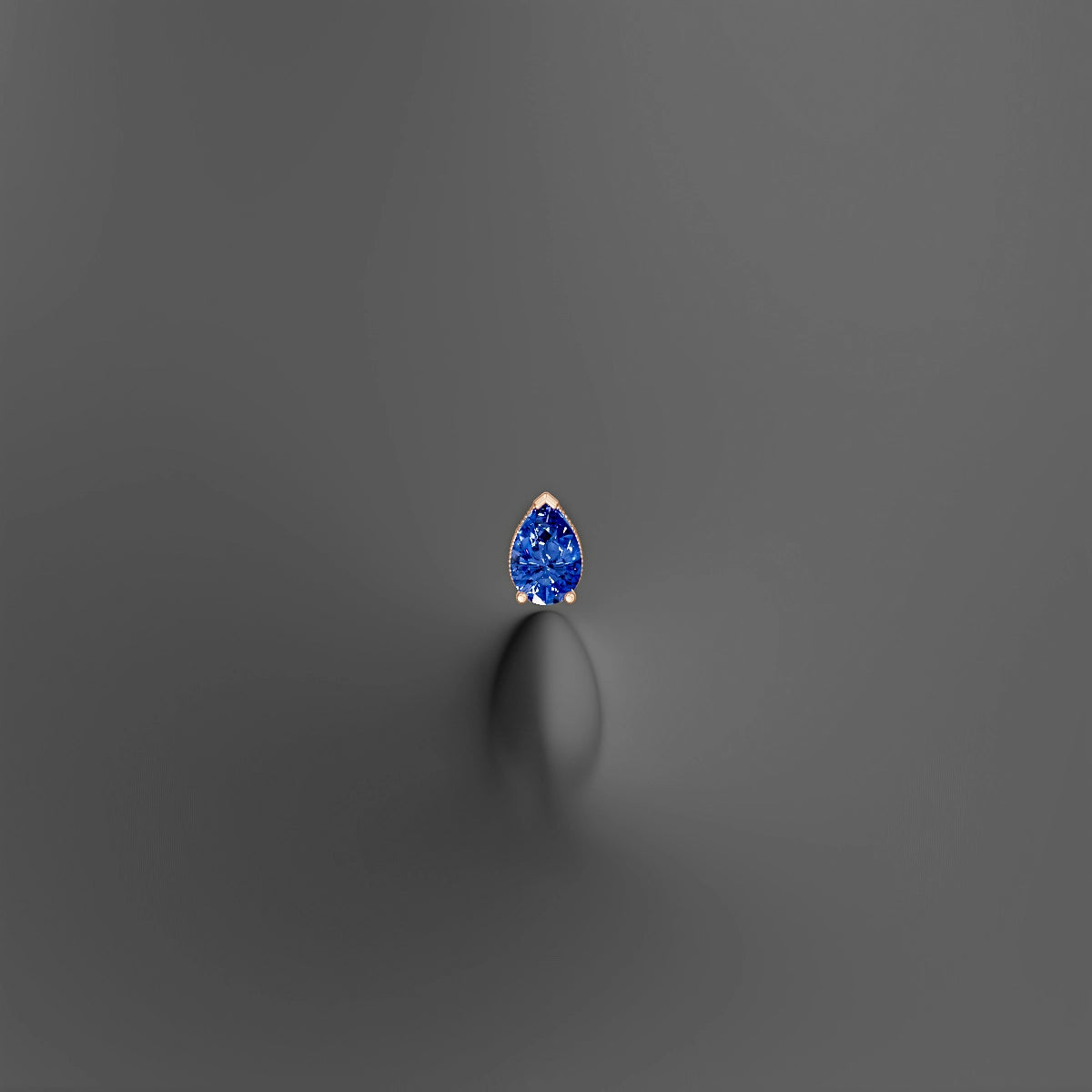 Elvira | 18k Rose Gold 6 mm 7 mm Sapphire & Diamond Floating Navel Piercing