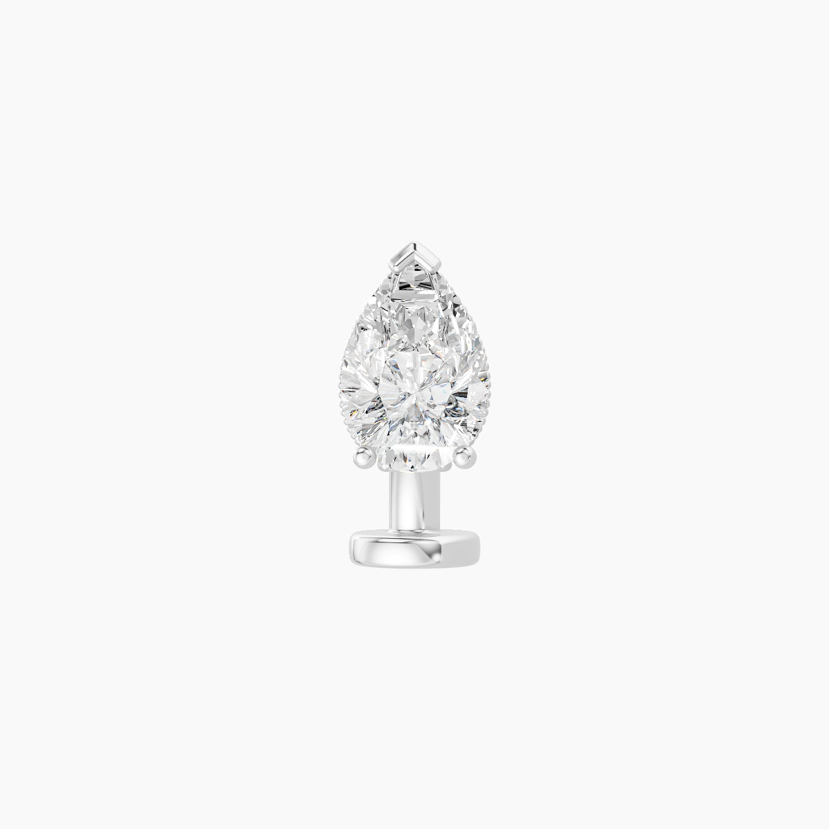 Elvira | 18k White Gold 7 mm 6 mm Diamond Floating Navel Piercing