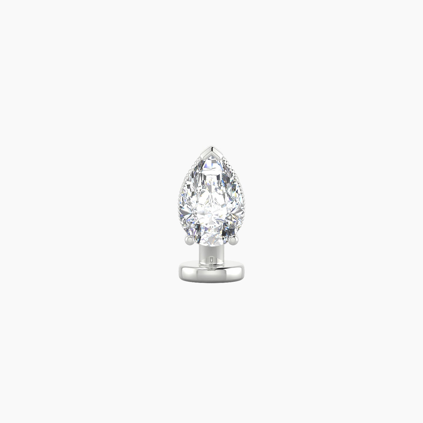 Elvira | 18k White Gold 7 mm 6 mm Diamond Floating Navel Piercing