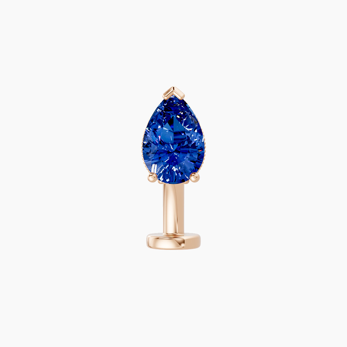 Elvira | 18k Rose Gold 8 mm 7 mm Sapphire & Diamond Floating Navel Piercing