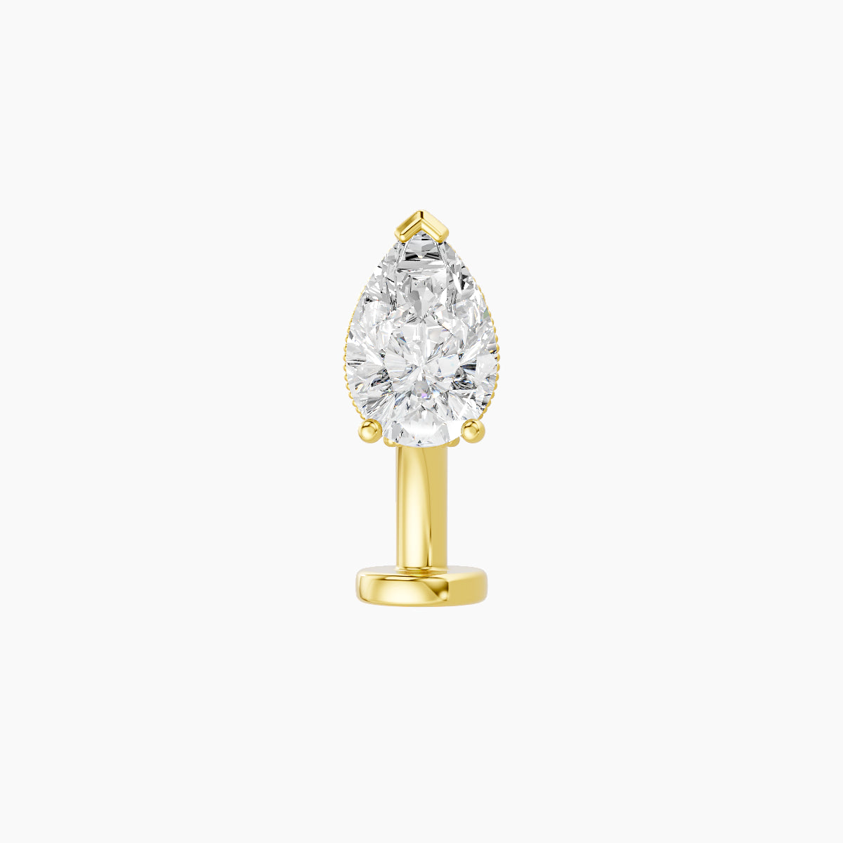 Elvira | 18k Yellow Gold 7 mm 8 mm Diamond Floating Navel Piercing