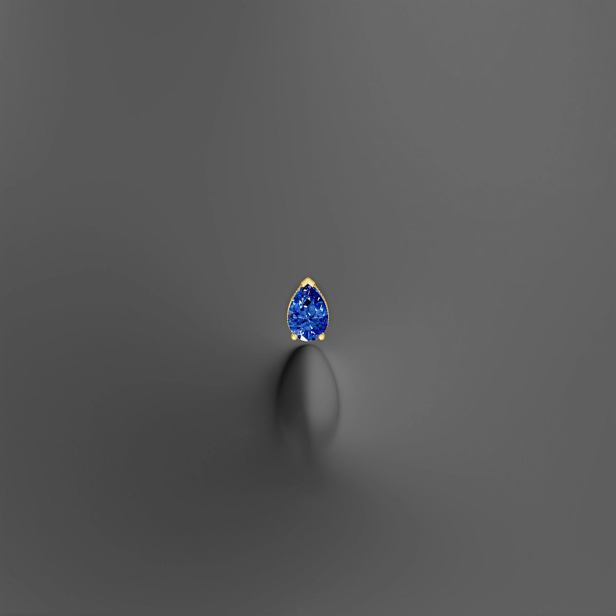 Elvira | 18k Yellow Gold 8 mm 7 mm Sapphire & Diamond Floating Navel Piercing