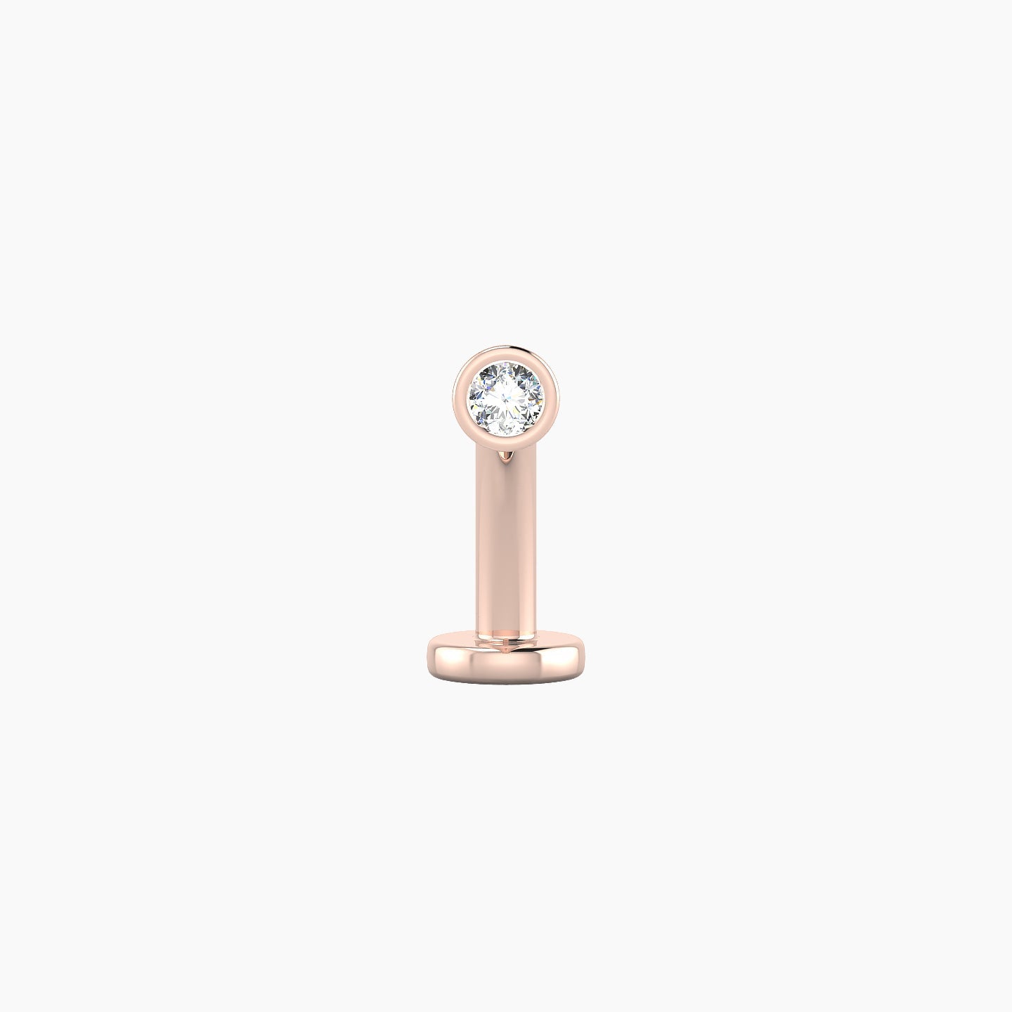 Eos | 18k Rose Gold 3 mm 10 mm Round Diamond Floating Navel Piercing