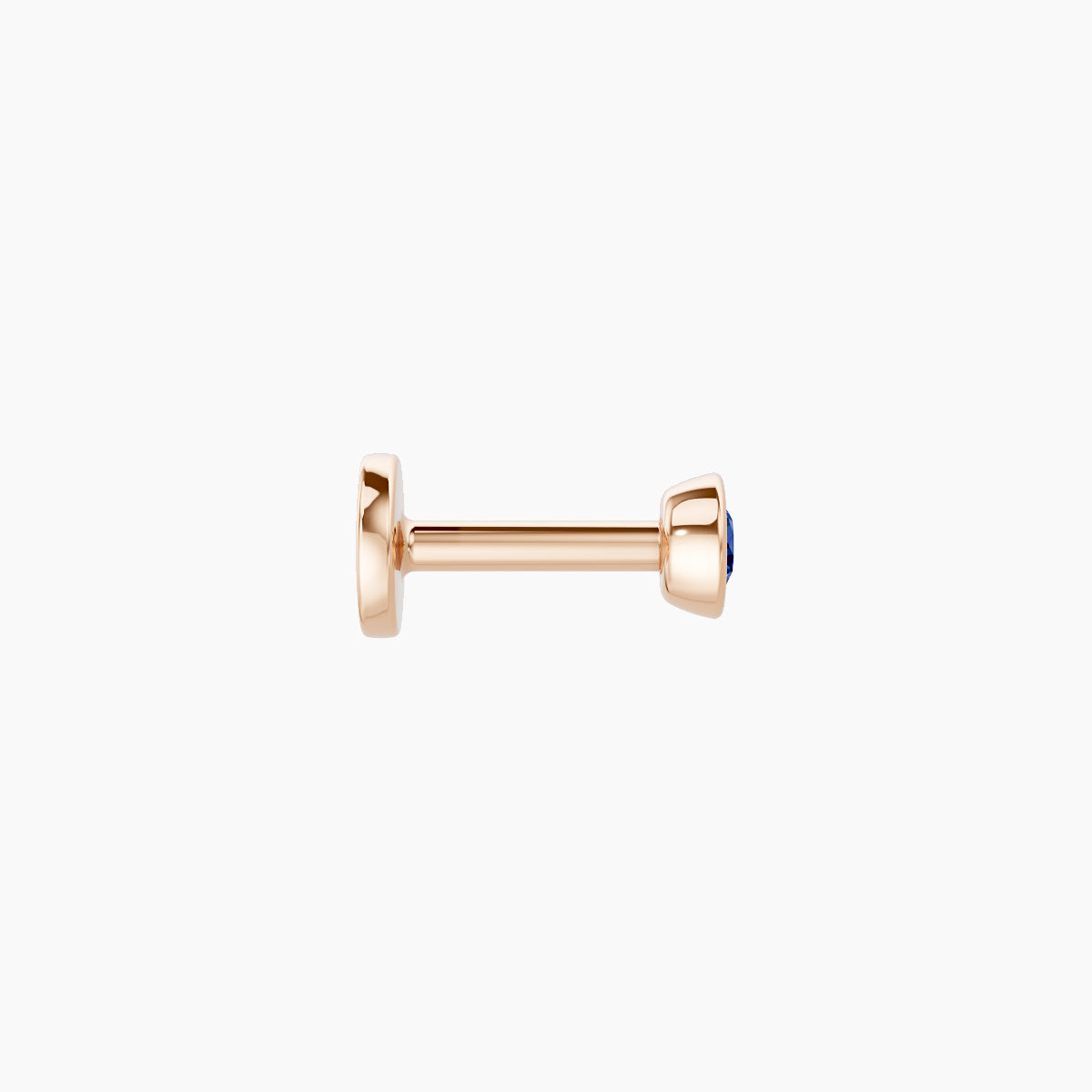 Eos | 18k Rose Gold 5 mm 3 mm Round Sapphire Nose Piercing