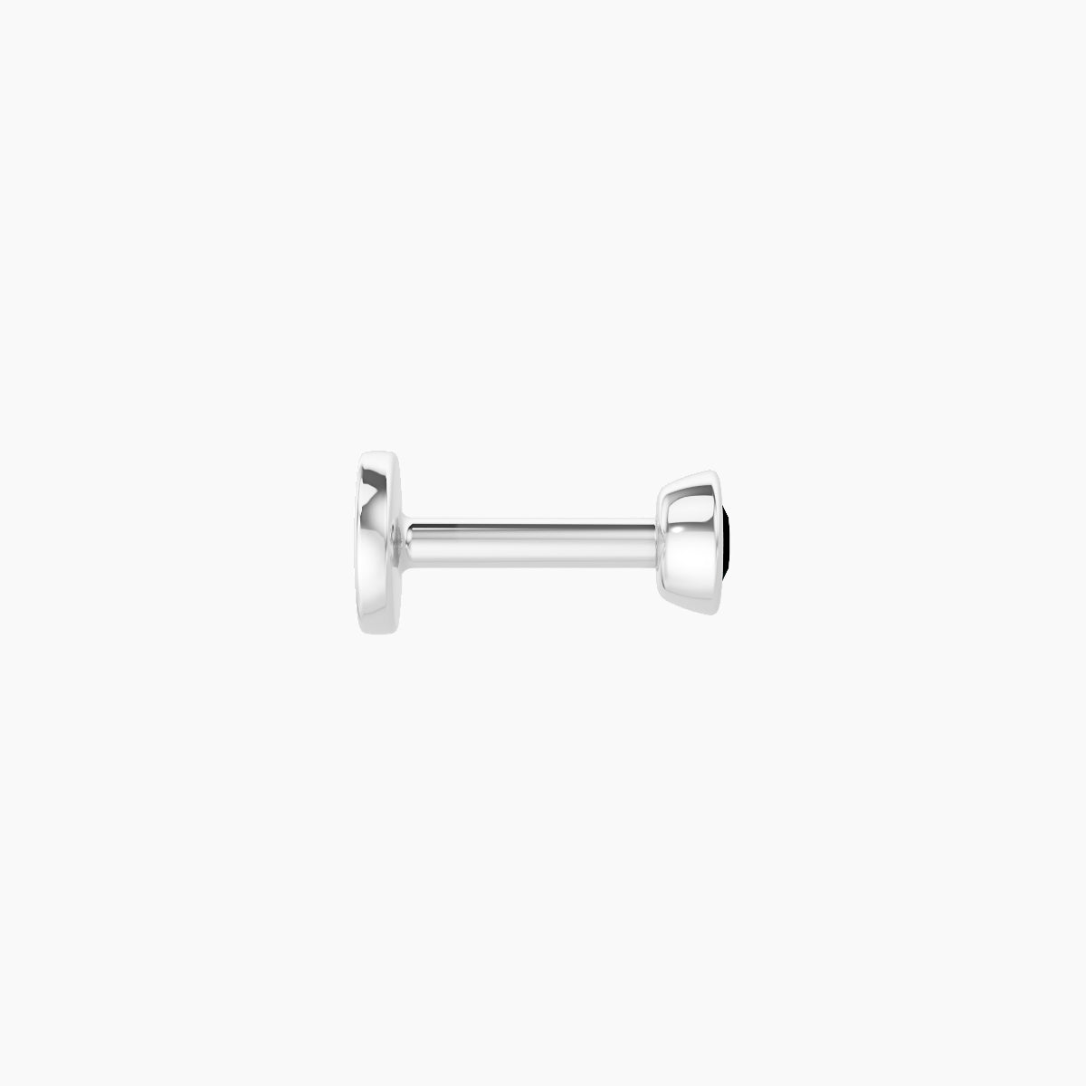 Eos | 18k White Gold 5 mm 3 mm Round Black Diamond Nose Piercing