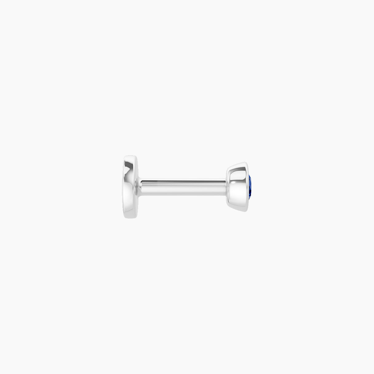 Eos | 18k White Gold 5 mm 3 mm Round Sapphire Nose Piercing