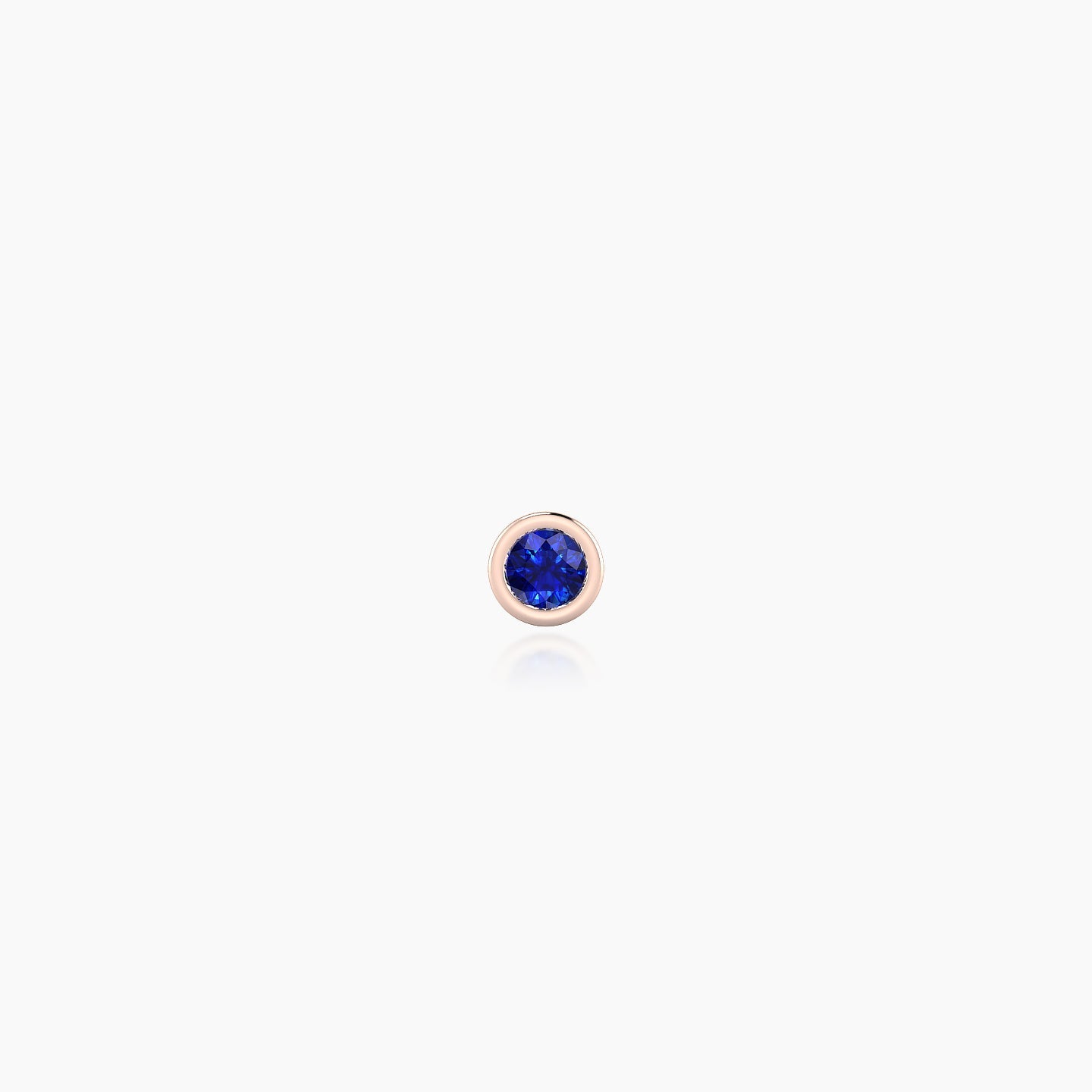 Eos | 18k Rose Gold 5 mm 3 mm Round Sapphire Nostril Piercing