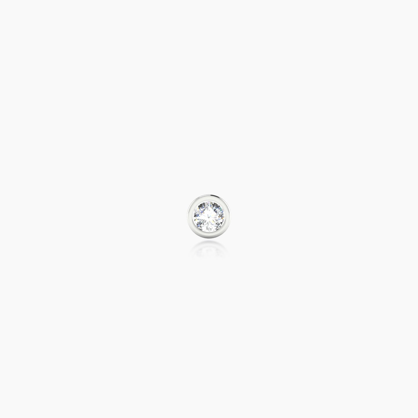 Eos | 18k White Gold 3 mm 5 mm Round Diamond Nostril Piercing