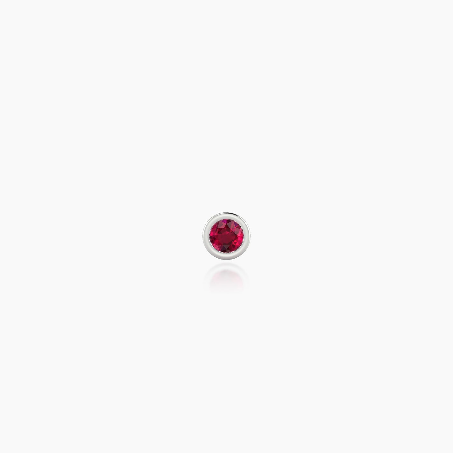 Eos | 18k White Gold 5 mm 3 mm Round Ruby Nostril Piercing