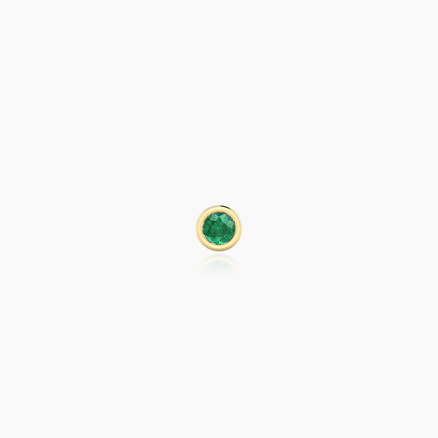 Eos | 18k Yellow Gold 5 mm 3 mm Round Emerald Nostril Piercing