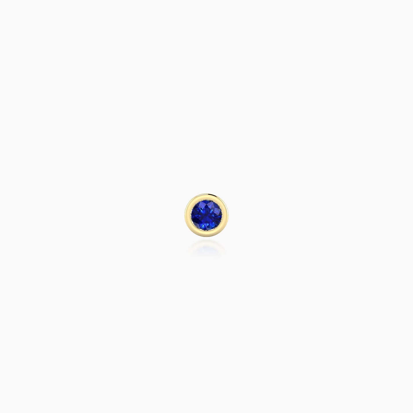 Eos | 18k Yellow Gold 5 mm 3 mm Round Sapphire Nostril Piercing