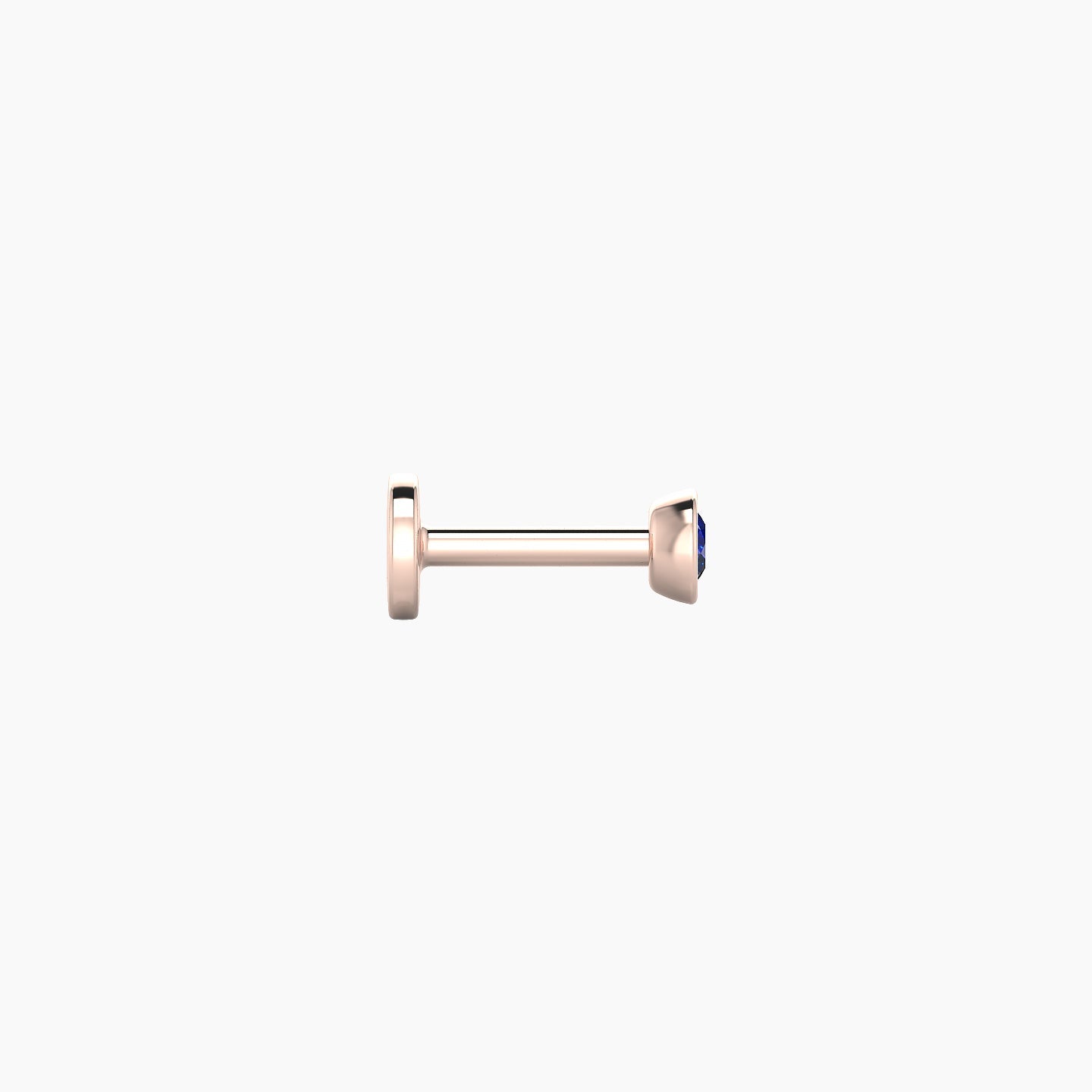 Eos | 18k Rose Gold 5 mm 3 mm Round Sapphire Nostril Piercing