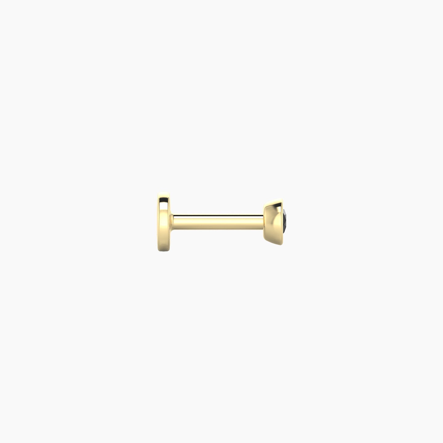 Eos | 18k Yellow Gold 5 mm 3 mm Round Black Diamond Nostril Piercing