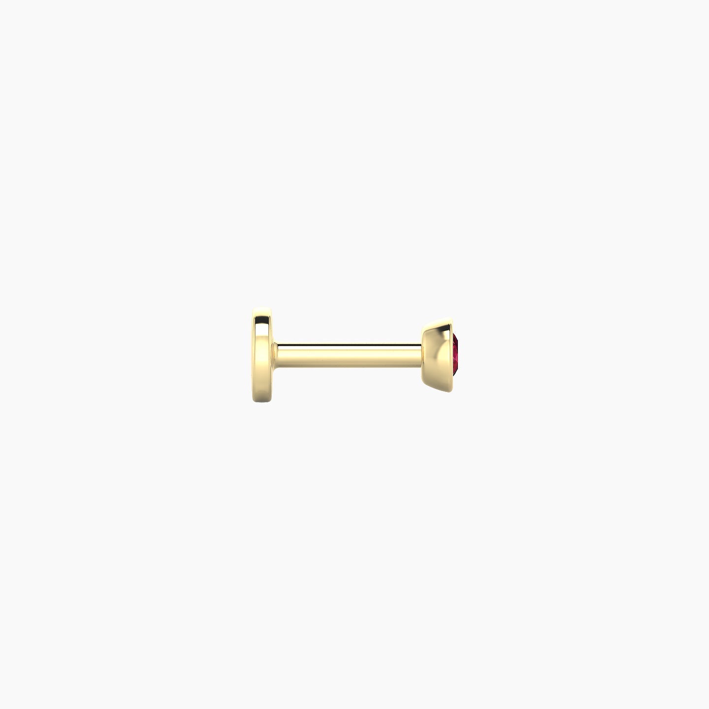 Eos | 18k Yellow Gold 5 mm 3 mm Round Ruby Nostril Piercing