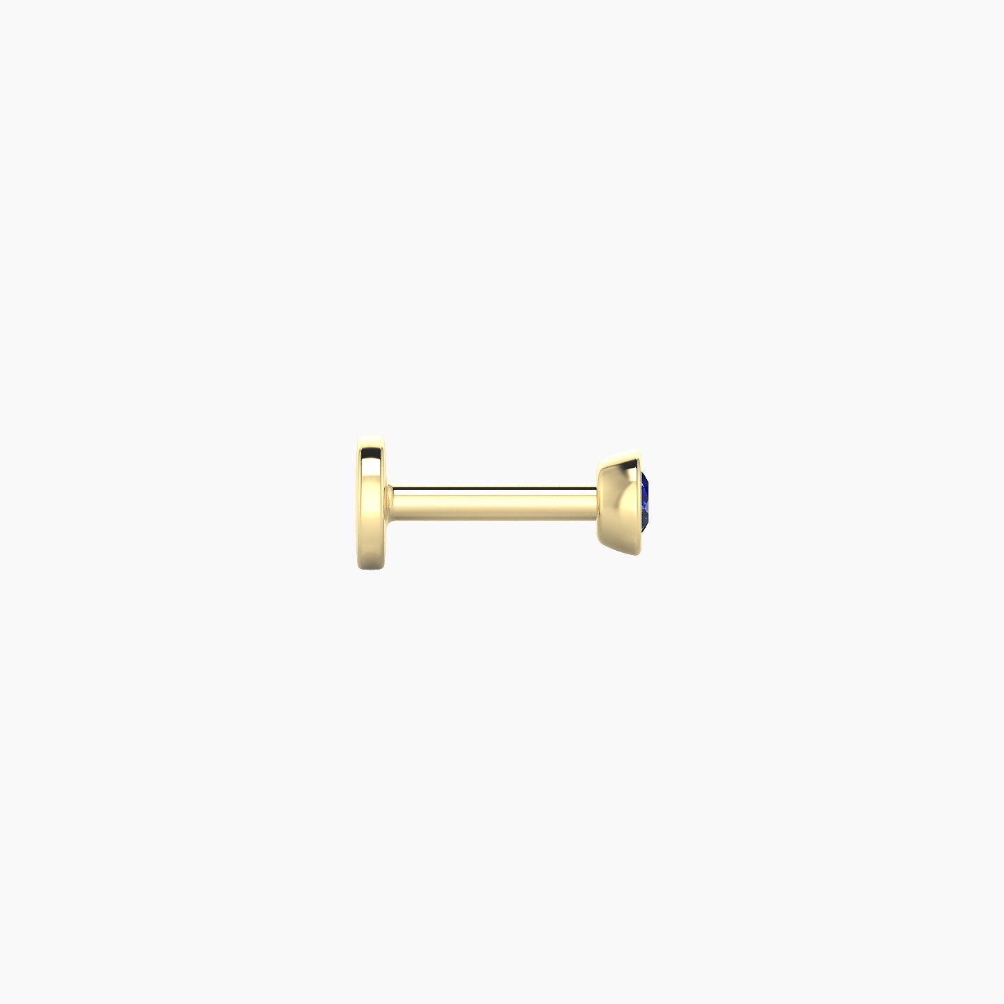 Eos | 18k Yellow Gold 5 mm 3 mm Round Sapphire Nostril Piercing