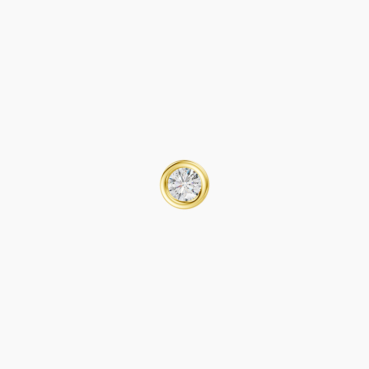 Eos | 18k Yellow Gold 3 mm 5 mm Round Diamond Piercing