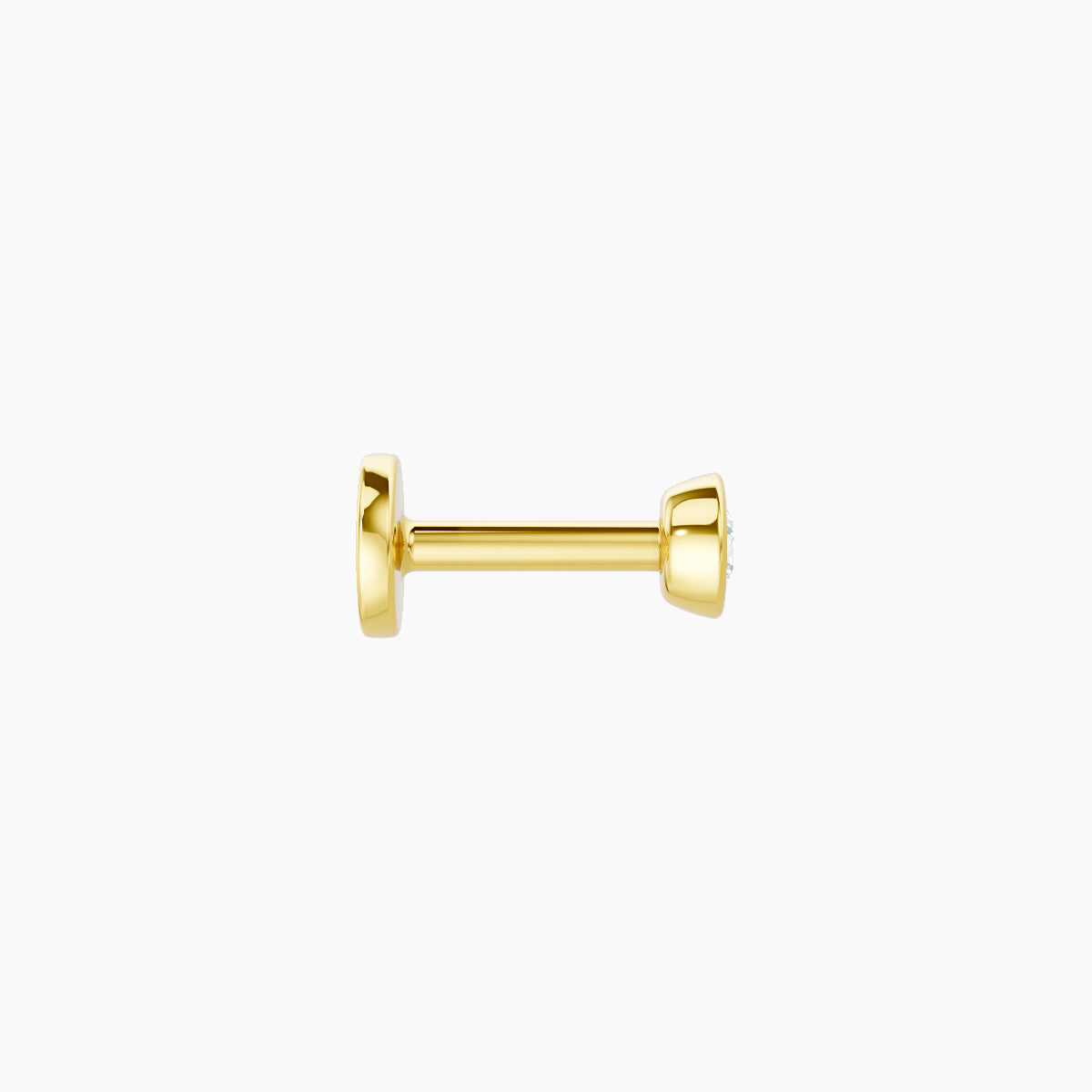 Eos | 18k Yellow Gold 3 mm 5 mm Round Diamond Piercing