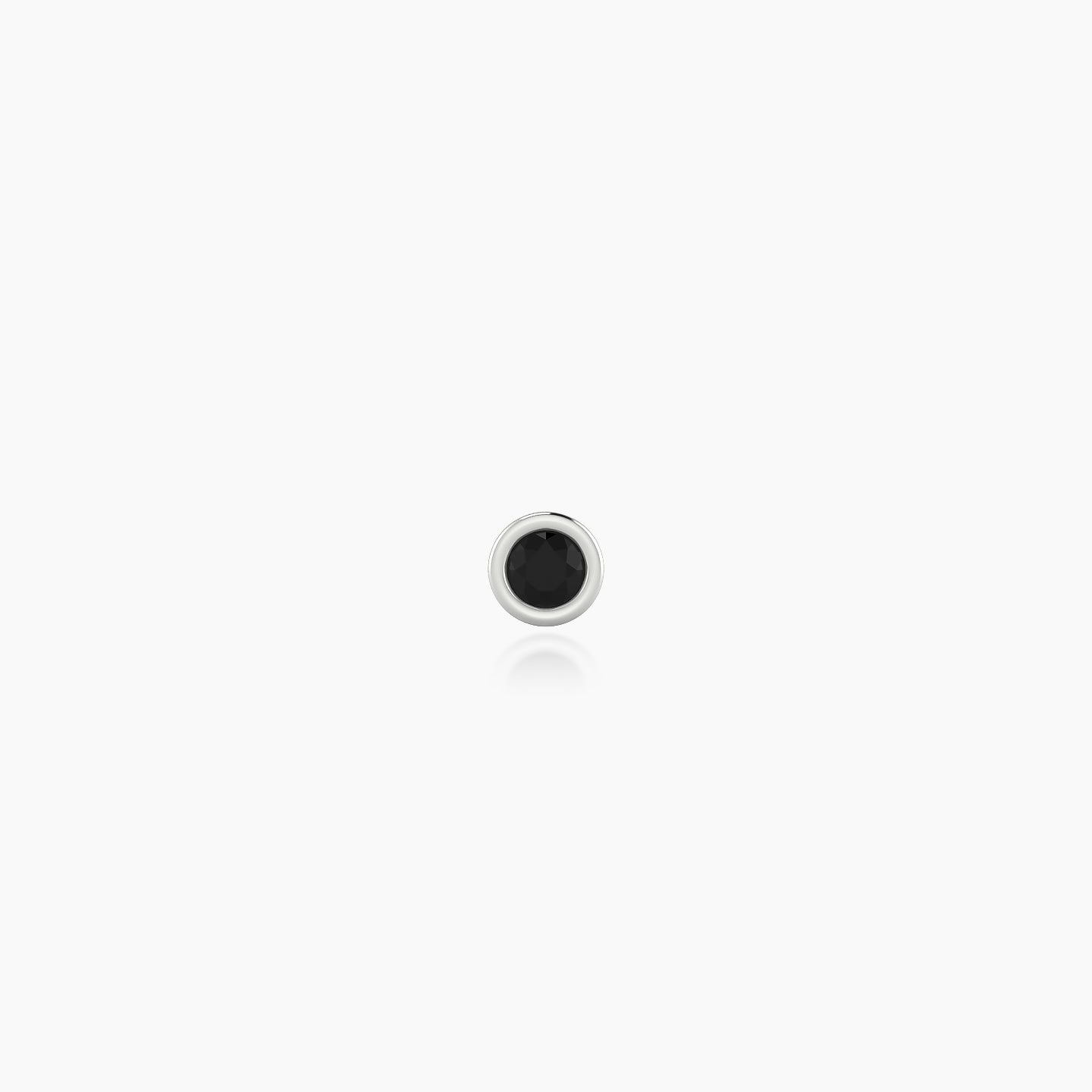 Eos | 18k White Gold 5 mm 3 mm Round Black Diamond Piercing