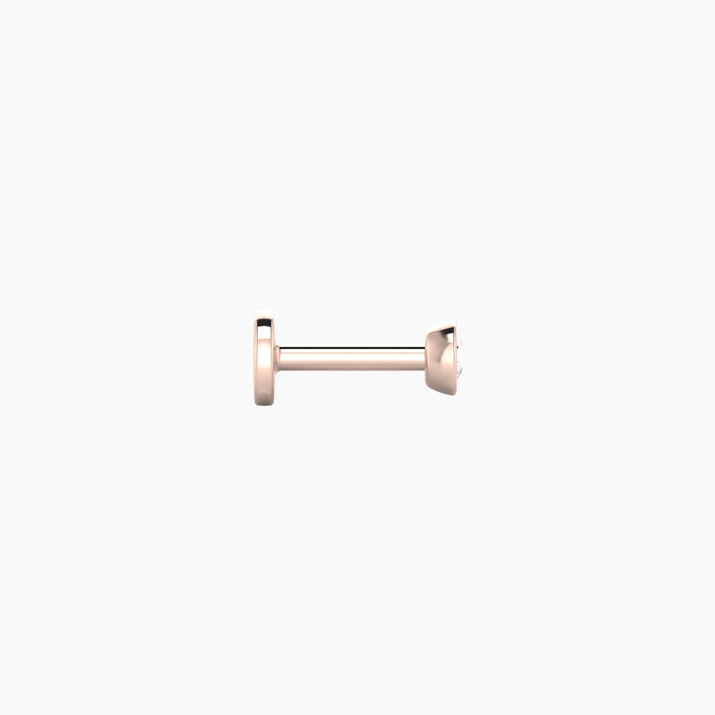 Eos | 18k Rose Gold 3 mm 5 mm Round Diamond Piercing