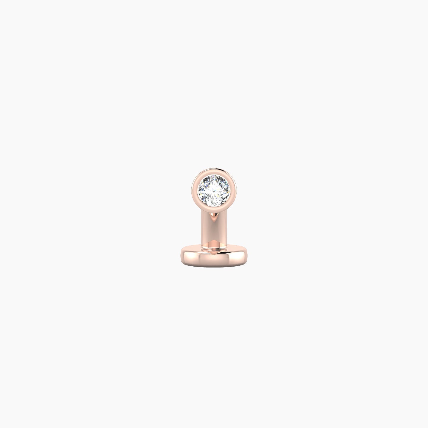 Eos | 18k Rose Gold 3 mm 6 mm Round Diamond Floating Navel Piercing