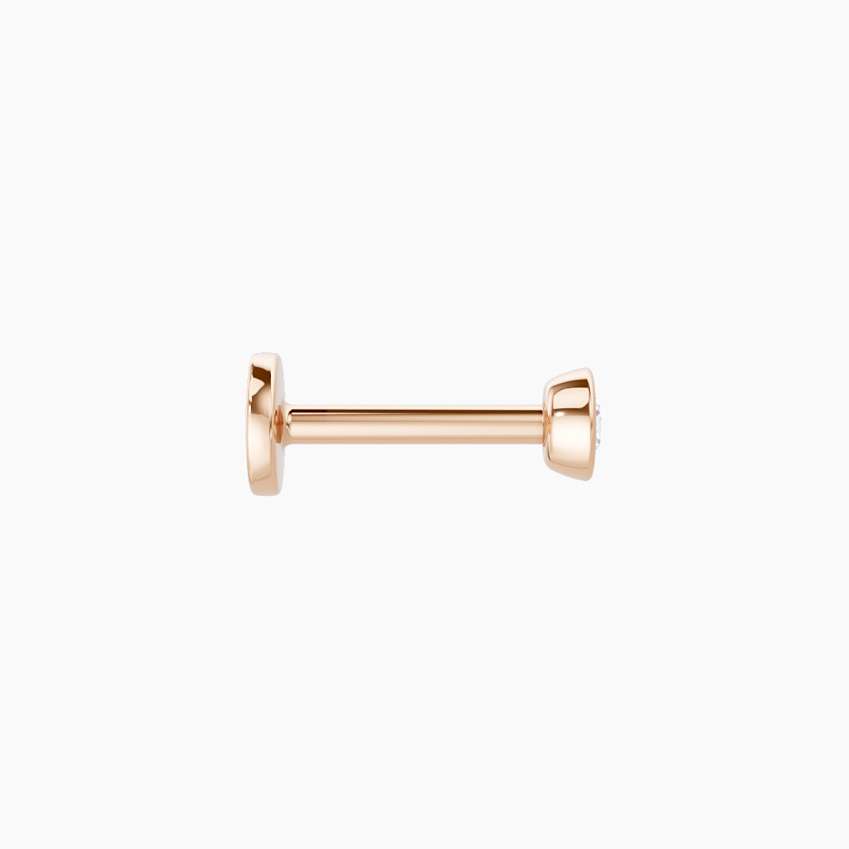 Eos | 18k Rose Gold 3 mm 6.5 mm Round Diamond Nose Piercing