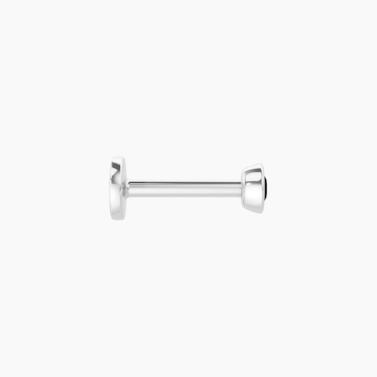 Eos | 18k White Gold 6.5 mm 3 mm Round Black Diamond Nose Piercing