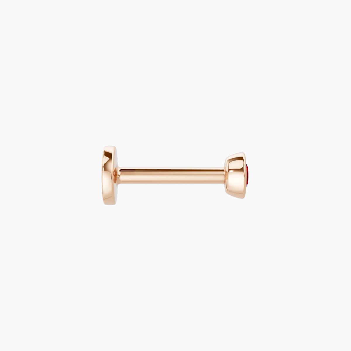 Eos | 18k Rose Gold 6.5 mm 3 mm Round Ruby Piercing