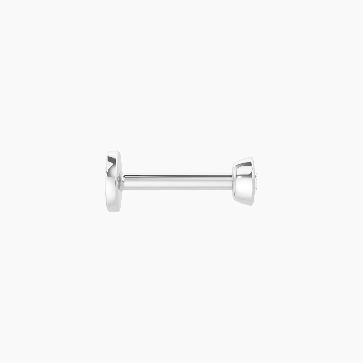 Eos | 18k White Gold 3 mm 6.5 mm Round Diamond Piercing