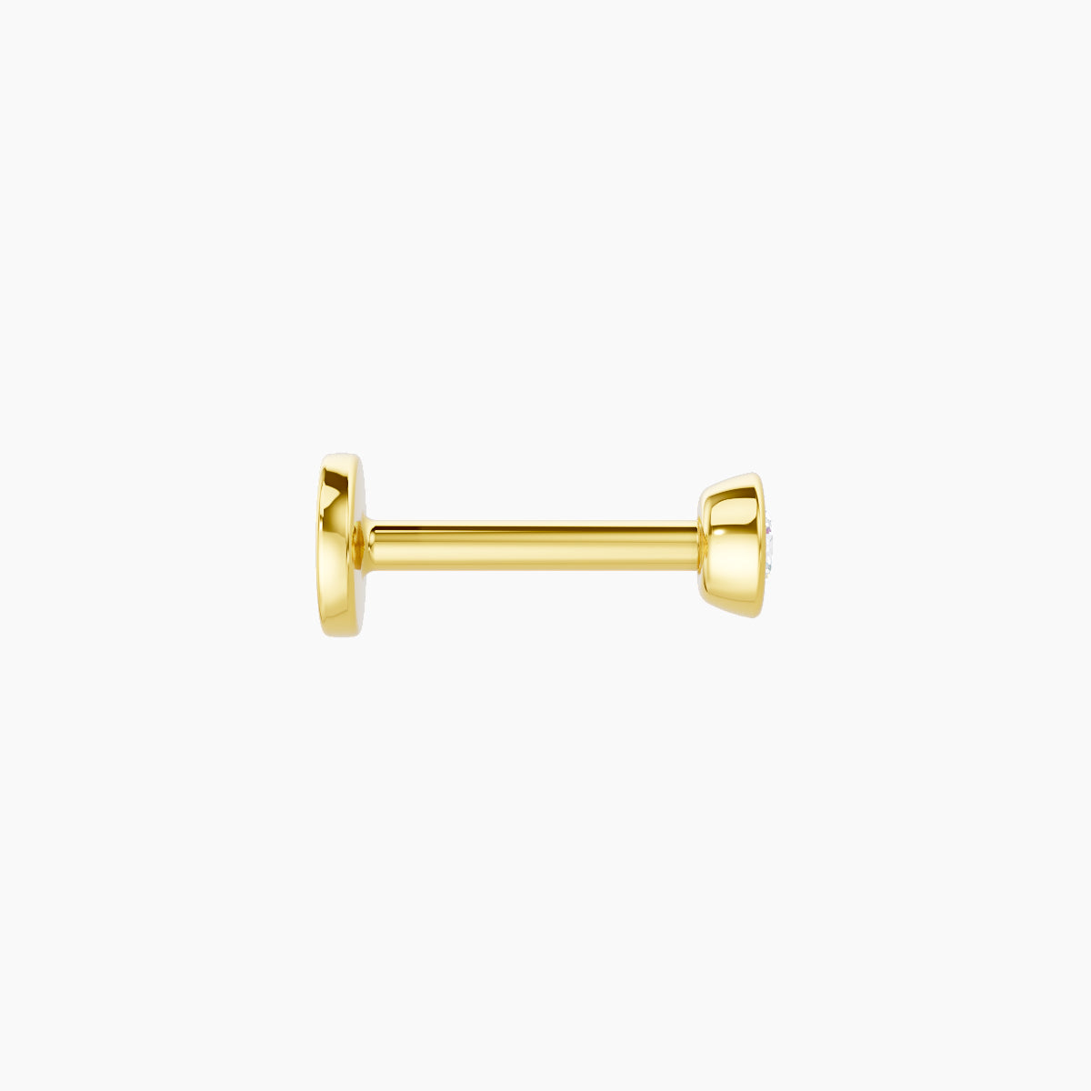 Eos | 18k Yellow Gold 3 mm 6.5 mm Round Diamond Piercing