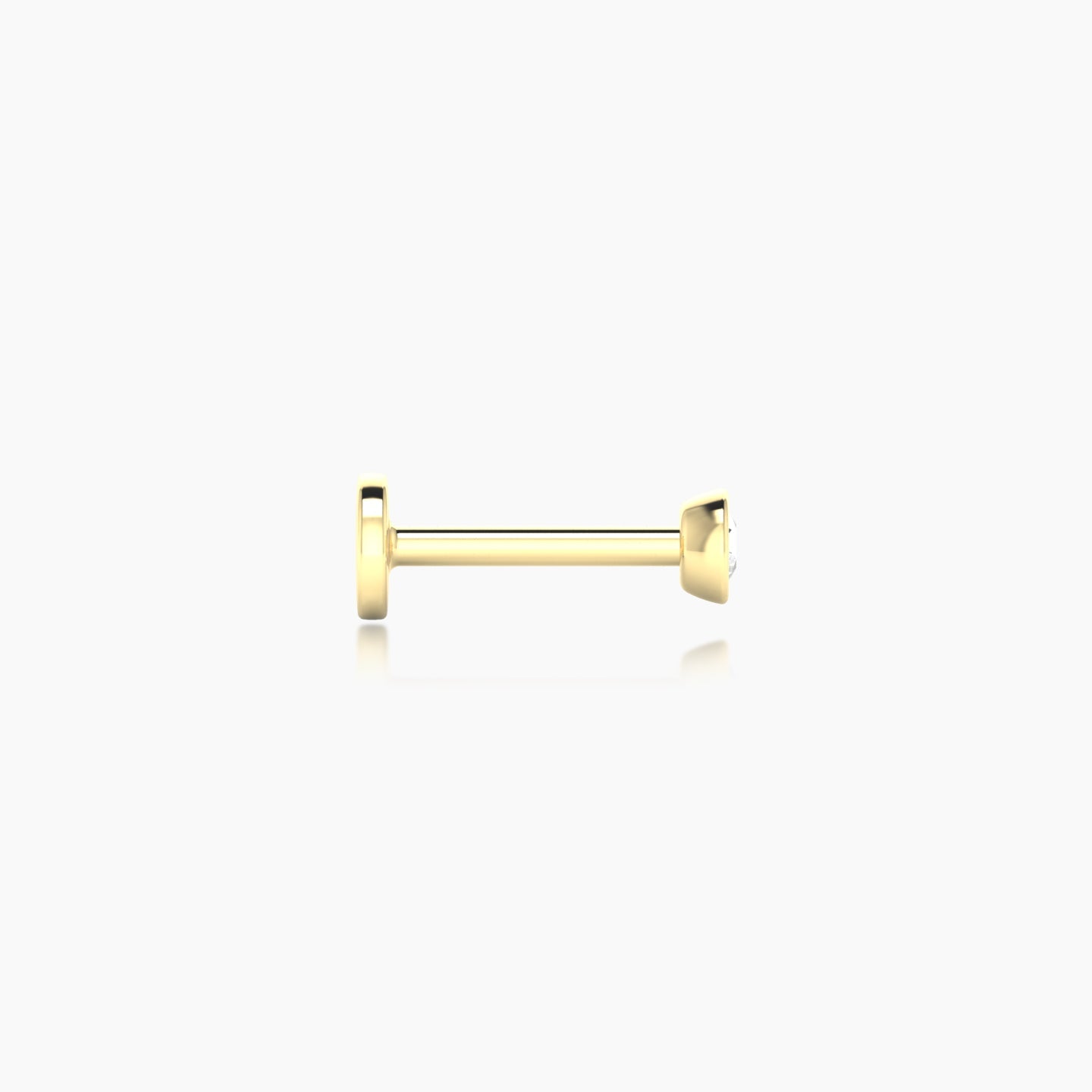 Eos | 18k Yellow Gold 3 mm 6.5 mm Round Diamond Piercing