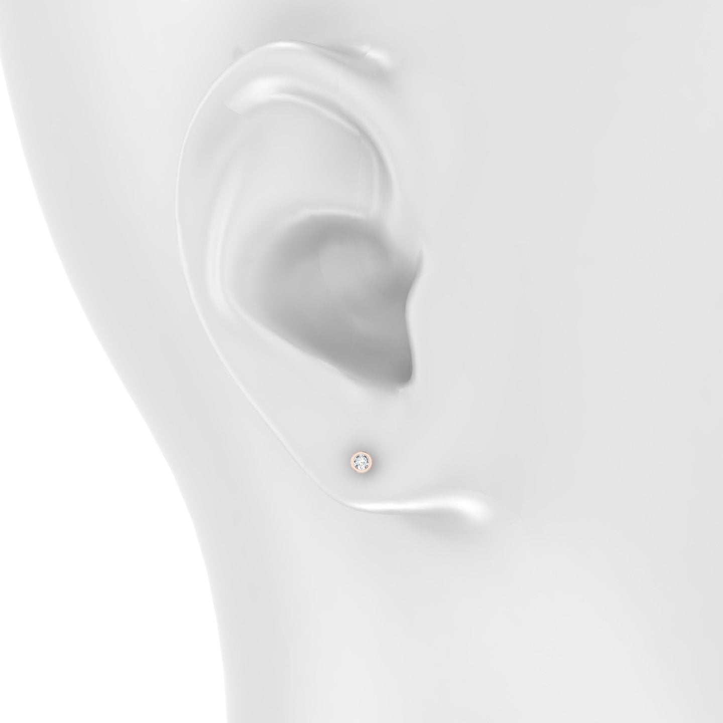 Eos | 18k Rose Gold 3 mm 6.5 mm Round Diamond Piercing