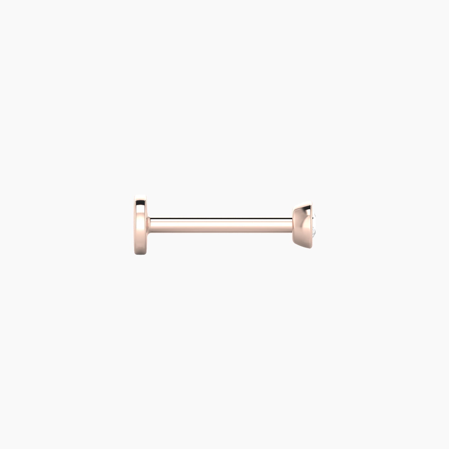 Eos | 18k Rose Gold 3 mm 8 mm Round Diamond Piercing